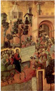 Duccio, L'Entrée à  Jérusalem